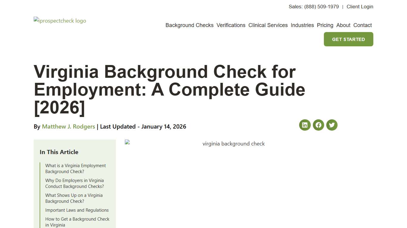 Virginia Background Check for Employment: A Complete Guide [2026]